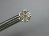 ESTATE .50CT DIAMOND 14KT 2 TONE GOLD 3D CLASSIC FLOWER INVISIBLE STUD EARRINGS