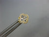 ESTATE .46CT DIAMOND 18KT YELLOW GOLD 4 LEAF CLOVER SQUARE FLOWER STUD EARRINGS