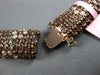 WIDE 58.78CT DIAMOND & AAA SMOKEY TOPAZ 14KT ROSE GOLD ETERNITY TENNIS NECKLACE