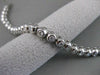 ESTATE 3.0CT ROUND DIAMOND 14K WHITE GOLD 3D CLASSIC BEZEL TENNIS BRACELET 11017