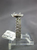 1.06CT DIAMOND 14KT WHITE GOLD ROUND HALO SEMI MOUNT ENGAGEMENT WEDDING RING SET