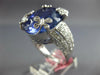 EXTRA LARGE 22.9CT DIAMOND & AAA TANZANITE 18K WHITE GOLD OVAL MULTI FLOWER RING