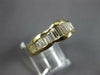 WIDE 1.20CT DIAMOND 14KT YELLOW GOLD 3D BAGUETTE CHANNEL ANNIVERSARY RING #27135