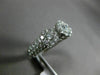 ESTATE WIDE 1.55CT ROUND DIAMOND 18K WHITE GOLD 3D PAST PRESENT FUTURE LOVE RING