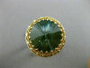 ANTIQUE LARGE 15CT AAA GREEN TOPAZ 14KT YELLOW GOLD 3D OPEN FILIGREE RING #25395