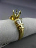 .44CT BAGUETTE DIAMOND 14K YELLOW GOLD 3D ROUND SEMI MOUNT ENGAGEMENT RING #1297