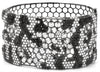 EXTRA LARGE 17.0CT WHITE & BLACK DIAMOND 18KT WHITE GOLD 3D CUFF BANGLE BRACELET