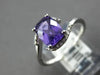 1.67CT DIAMOND & AAA AMETHYST 14KT WHITE GOLD CUSHION & ROUND CRISS CROSS RING