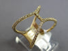 ESTATE WIDE .33CT DIAMOND 14KT YELLOW GOLD CLASSIC DOUBLE V SHAPE BAR FUN RING
