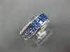 WIDE 2.72CT DIAMOND & AAA RAINBOW SAPPHIRE 14K WHITE GOLD CRISS CROSS LOVE RING