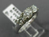 ESTATE 1.16CT DIAMOND 14KT WHITE GOLD PAST PRESENT FUTURE ENGAGEMENT RING #22152