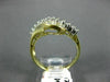 ESTATE LARGE 1.10CT DIAMOND 14KT WHITE & YELLOW GOLD WAVE SWIRL FUN RING #17141