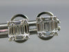 .46CT DIAMOND 18KT WHITE GOLD 3D ROUND & BAGUETTE INVISIBLE SQUARE STUD EARRINGS