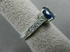 ESTATE 1.97CT DIAMOND & AAA SAPPHIRE 14KT WHITE GOLD OVAL ENGAGEMENT RING #16437