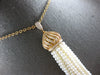EXTRA LARGE & LONG .50CT DIAMOND & AAA SOUTH SEA PEARL 18KT ROSE GOLD NECKLACE