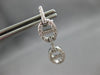 .68CT DIAMOND 18KT WHITE GOLD 3D CLASSIC DOUBLE LOVE KNOT FUN HANGING EARRINGS