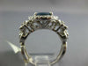 LARGE 3.3CT DIAMOND & AAA SAPPHIRE 14KT WHITE GOLD OVAL FLOWER ENGAGEMENT RING