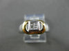 ESTATE .36CT PRINCESS CUT DIAMOND 14KT WHITE & YELLOW GOLD INVISIBLE RING #16941