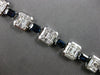 LARGE 17.16CT DIAMOND & AAA SAPPHIRE 18KT WHITE GOLD MULTI SHAPE TENNIS BRACELET