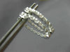 ESTATE .50CT DIAMOND 14KT WHITE GOLD 3D CLASSIC OVAL INSIDE OUT HOOP EARRINGS