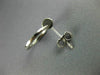 ESTATE .62CT DIAMOND 18KT WHITE GOLD 3D SIDEWAYS ROUND NAIL FUN HOOP EARRINGS
