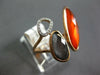 ESTATE .07CT DIAMOND & AAA ORANGE AGATE & GREY QUARTZ 14KT ROSE GOLD 3D FUN RING