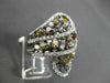 ESTATE LARGE 2.57CTW MULTI COLOR DIAMOND 18KT WHITE GOLD FLOATING FUN RING