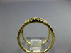 ESTATE WIDE .42CT DIAMOND 18KT YELLOW GOLD 3D ROUND DOUBLE BAR RING