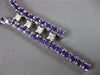 LARGE 53CT DIAMOND AAA AMETHYST 18KT WHITE GOLD PRINCESS & ROUND LARIAT NECKLACE