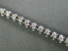 ESTATE 1.0CT DIAMOND 14KT WHITE GOLD FOUR PRONG 3D CLASSIC TENNIS BRACELET 3mm
