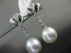 ESTATE LARGE .24CT DIAMOND 14K WHITE GOLD SOUTH SEA PEARL FLOWER ETOILE EARRINGS