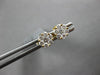 ESTATE .38CT DIAMOND 18KT YELLOW GOLD 3D CLASSIC FLOWER INVISIBLE STUD EARRINGS