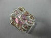 EXTRA LARGE 3.15CT WHITE & PINK DIAMOND 18K WHITE & ROSE GOLD ANNIVERSARY RING