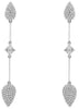 .72CT DIAMOND 14KT WHITE GOLD DOUBLE TEAR DROP BY THE YARD FUN HANGING EARRINGS