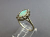 ESTATE .50CT DIAMOND & AAA OPAL 14KT WHITE GOLD MARQUISE & ROUND FUN RING #27557