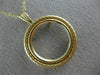 ESTATE 14KT YELLOW GOLD 3D CLASSIC ROPE ROUND COIN FRAME PENDANT #MILANO028
