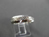 ANTIQUE 14KT WHITE GOLD 3D FLORAL FILIGREE WEDDING ANNIVERSARY RING 5mm #18934