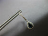 1.76CT DIAMOND & AAA SAPPHIRE 14K WHITE GOLD PEAR SHAPE HUGGIE HANGING EARRINGS