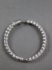 LARGE 3.39CT DIAMOND 18KT WHITE GOLD CLASSIC INSIDE OUT ROUND HANGING EARRINGS