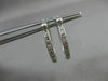 ESTATE .45CT DIAMOND 14K WHITE GOLD DOUBLE SIDED HUGGIE HOOP EARRINGS  #22504
