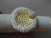 ANTIQUE MASSIVE 2.60CT DIAMOND 18KT TRI COLOR GOLD 3D CIRCULAR FILIGREE RING