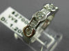 ESTATE 1.20CT DIAMOND 14KT WHITE GOLD 7 STONE SEMI BEZEL ANNIVERSARY RING #22471