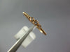 ESTATE SMALL .05CT DIAMOND 14KT ROSE GOLD 3D CLASSIC 3 STONE BEADED FUN RING