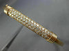 ESTATE 1.15CT DIAMOND 14KT ROSE GOLD 3D CLASSIC MULTI ROW PAVE BANGLE BRACELET