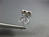 ESTATE .75CT DIAMOND 18KT WHITE GOLD ROUND INVISIBLE 4 LEAF CLOVER STUD EARRINGS