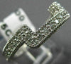 ESTATE .75CT DIAMOND 14K WHITE GOLD SQUARE ANNIVERSARY WEDDING INSERT RING 21751