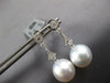ESTATE .44CT DIAMOND & AAA TAHITIAN PEARL 18K WHITE GOLD 3D FUN HANGING EARRINGS