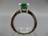 2.14CT DIAMOND & AAA EMERALD 14KT WHITE GOLD 3D BAGUETTE ENGAGEMENT RING #27326