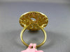 ESTATE LARGE GIA 4.22CT MULTI COLOR FANCY DIAMOND 18K 2 TONE GOLD CLUSTER RING