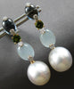 7.29CT DIAMOND & AAA MULTI GEM & AAA SOUTH SEA PEARL 18KT ROSE GOLD FUN EARRINGS